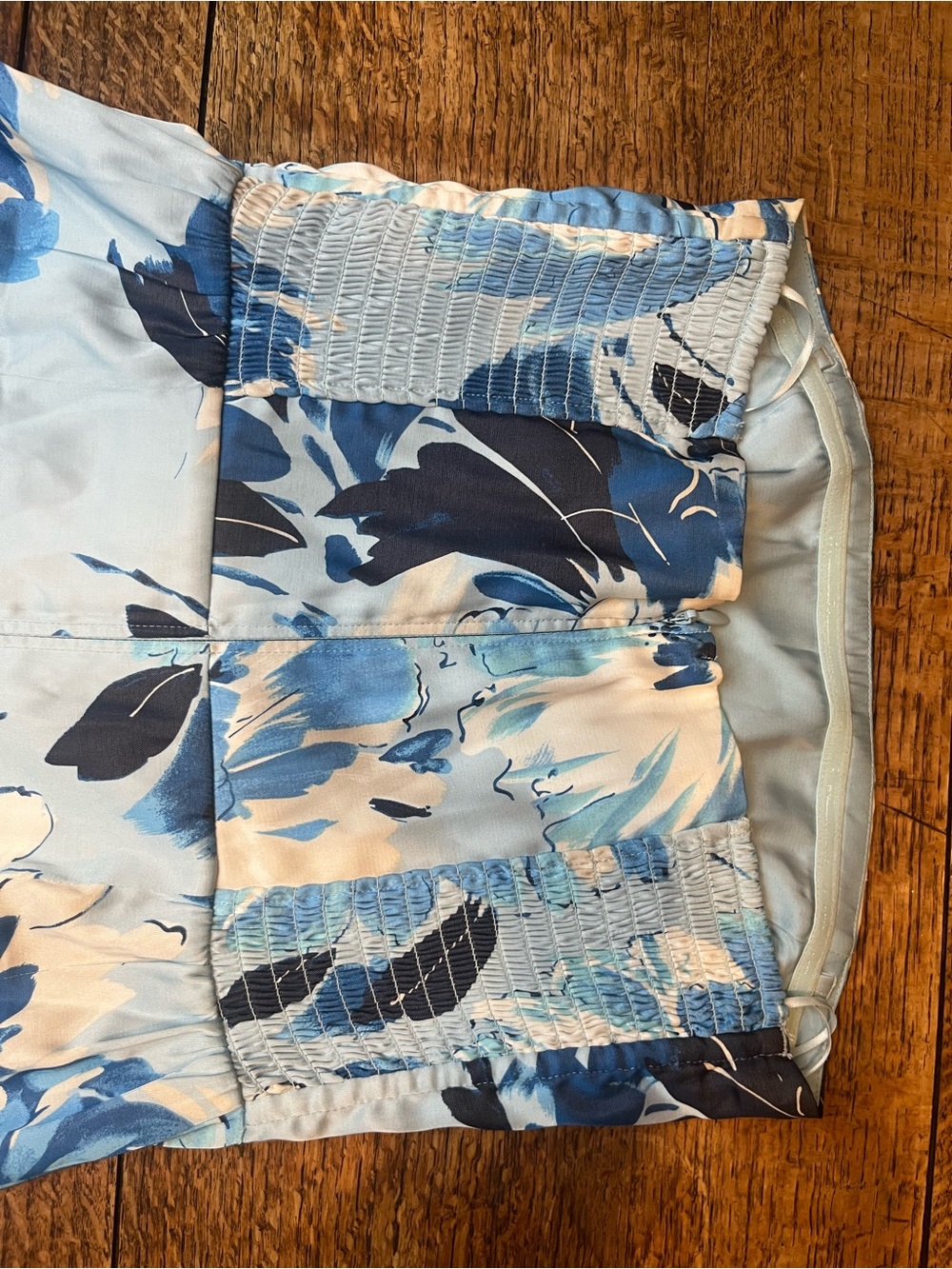 Abercrombie & Fitch Blue Floral Strapless Maxi Dress vacation wedding summer XS - Picture 6 of 8